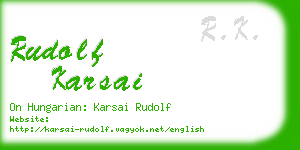 rudolf karsai business card